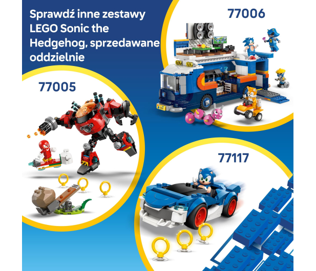 LEGO SONIC 77118 Silver w samochodzie kontra Knuckles w monster t - 1473587 - zdjęcie 4